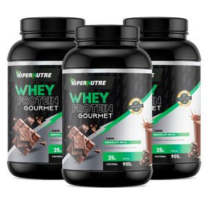 Kit - 3 Unidades - Whey Protein Gourmet HiperNutre | 900g